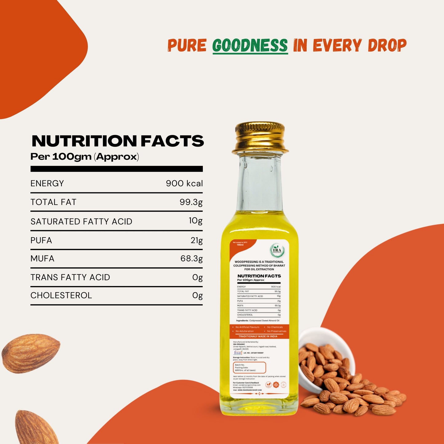Cold Pressed Sweet Almond (Rogan Badam) Oil