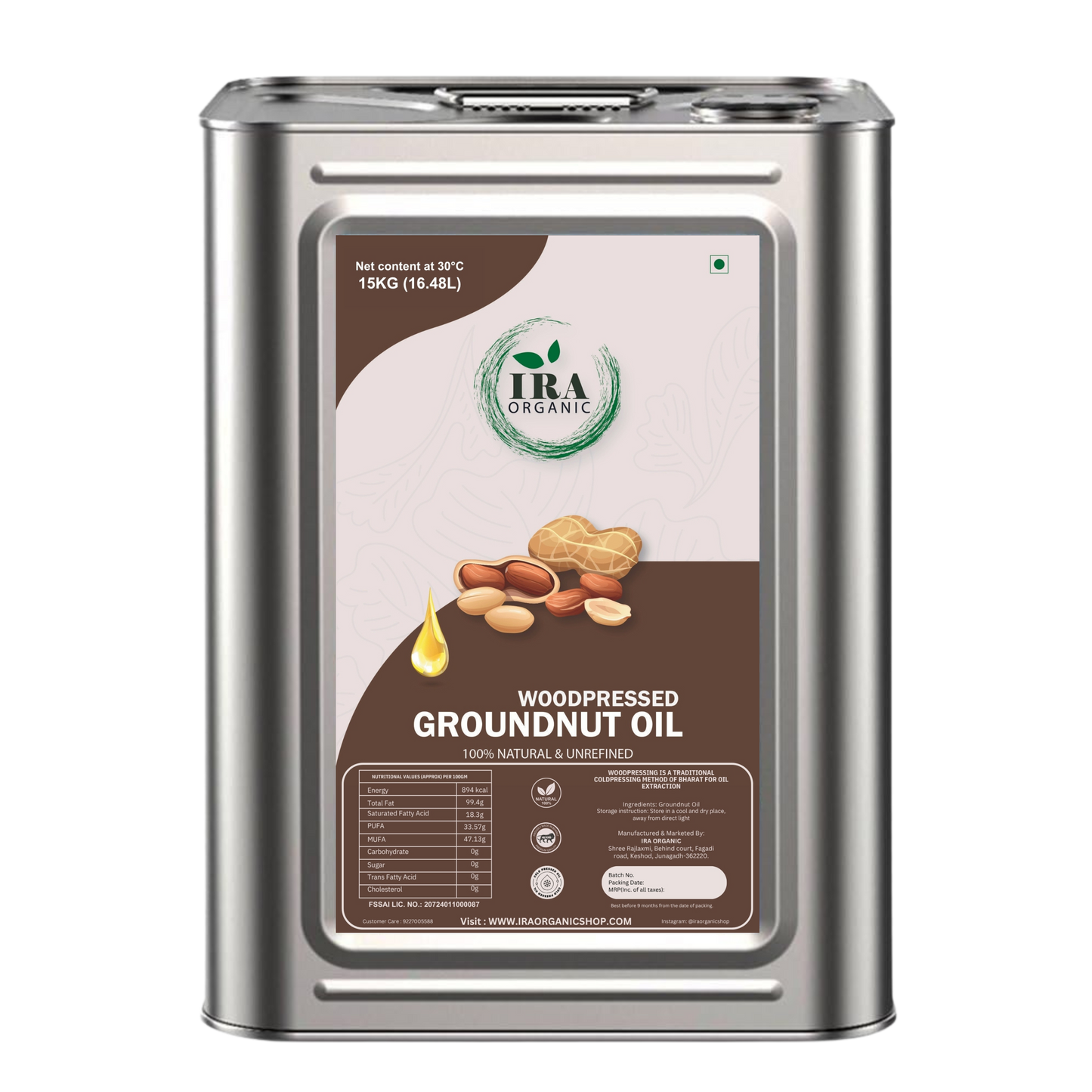 Wood Pressed Groundnut Oil