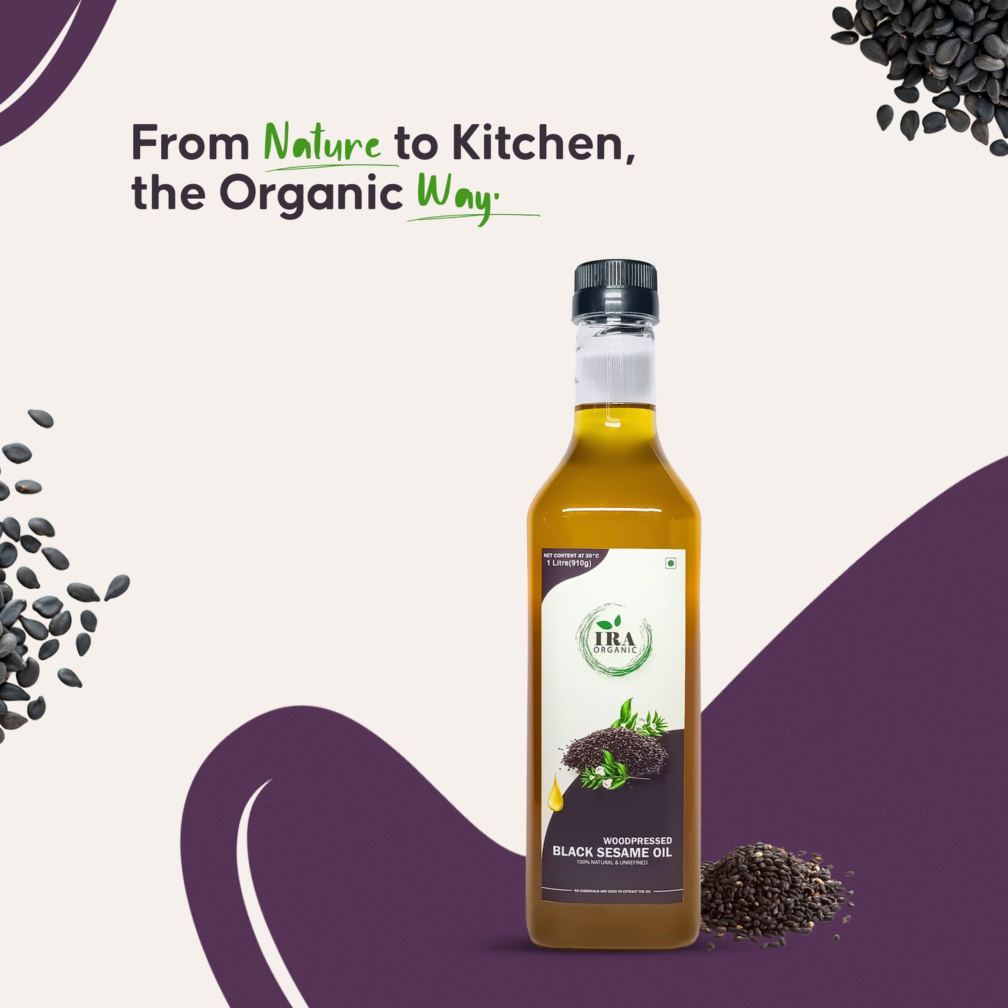 Wood Pressed Black Til (Sesame) Oil