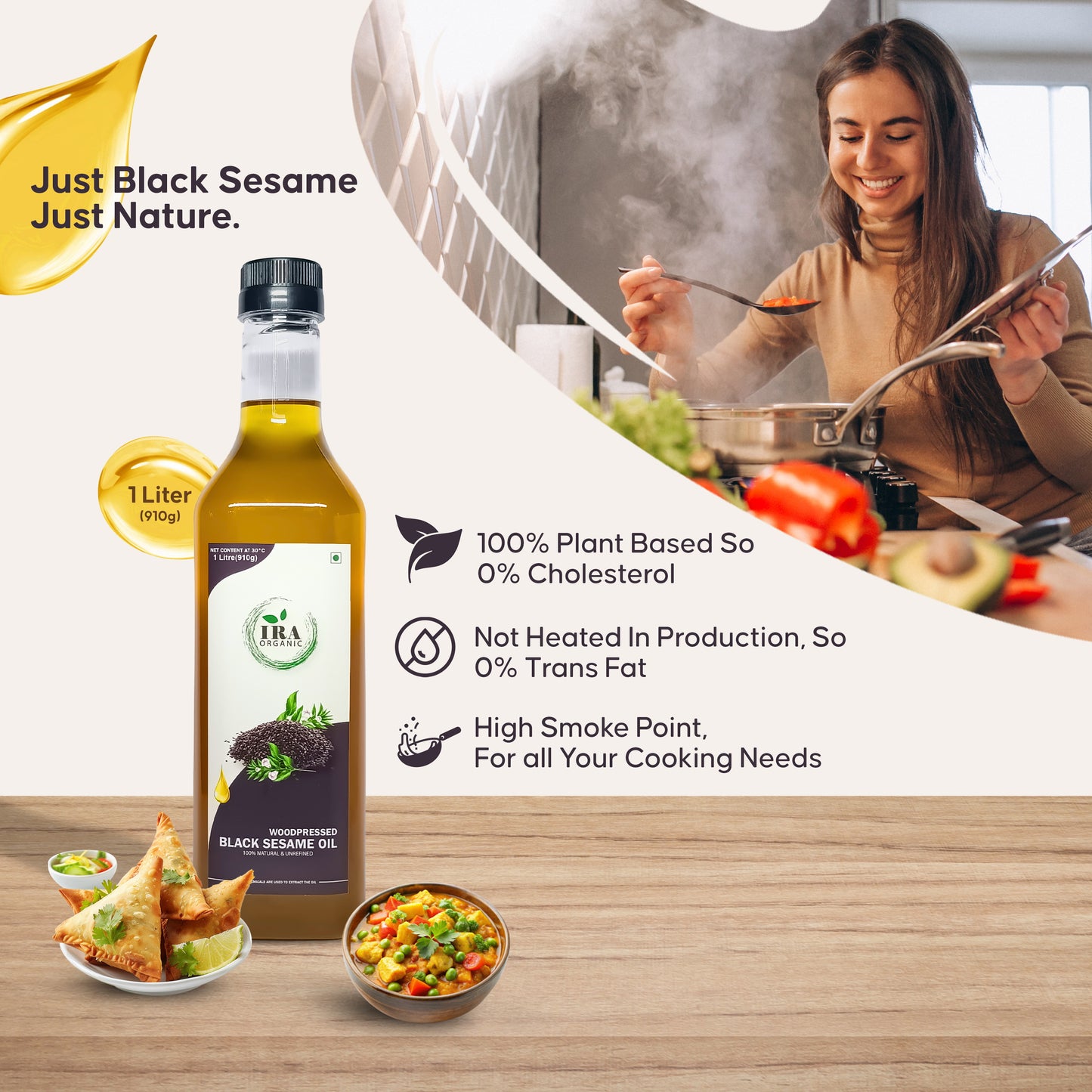 Wood Pressed Black Til (Sesame) Oil