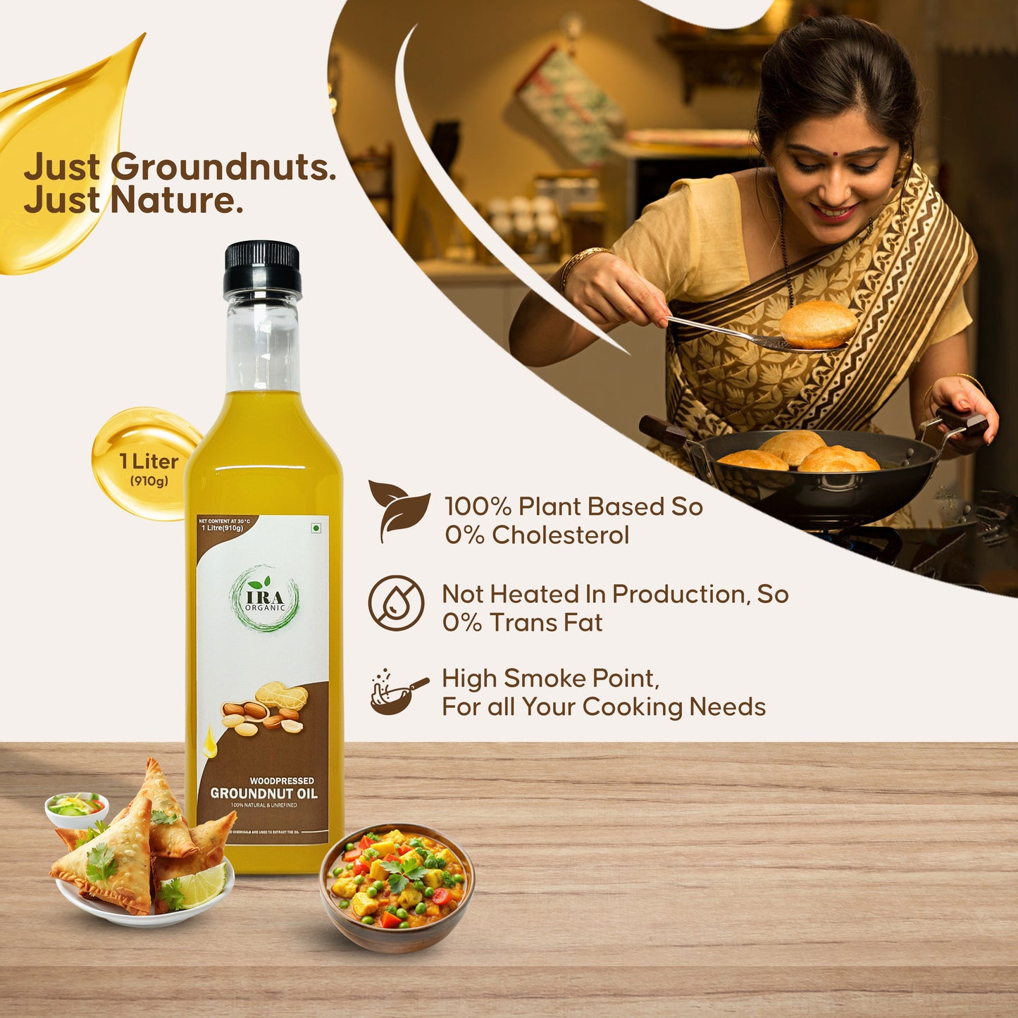 Wood Pressed Groundnut Oil