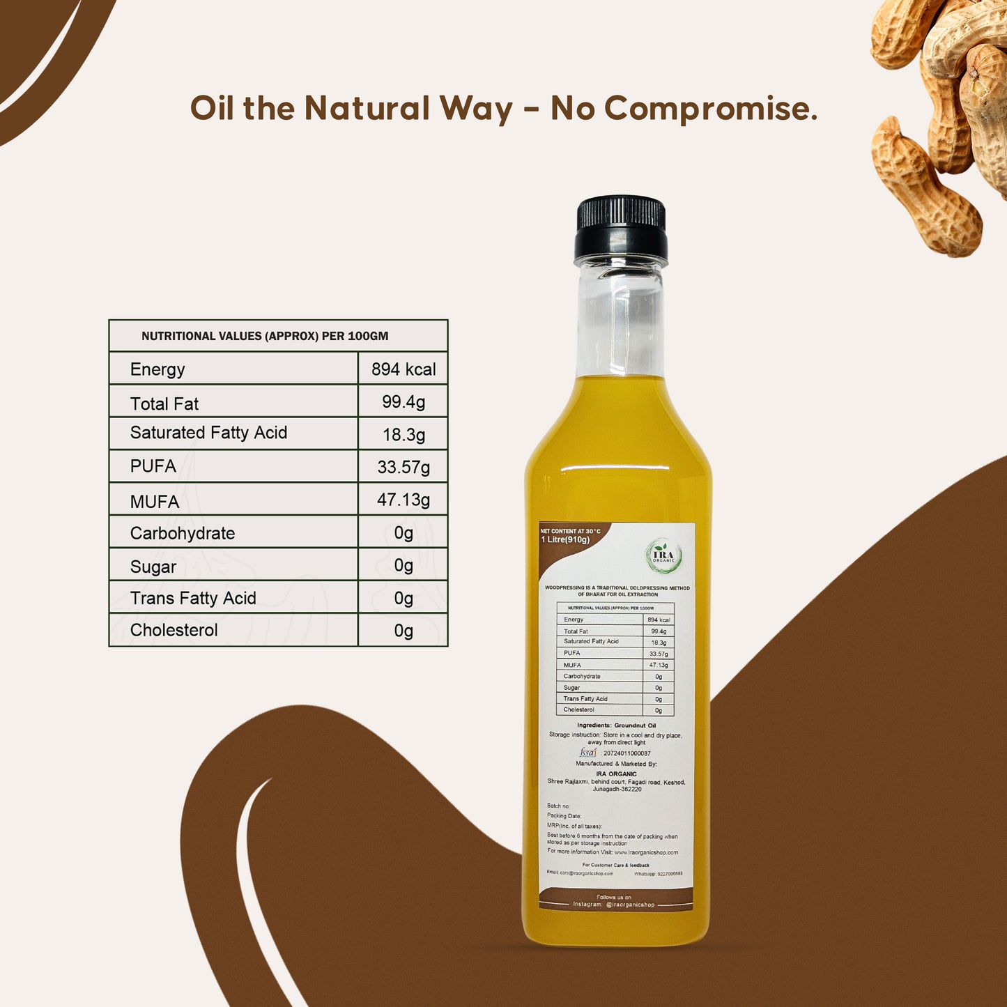 Wood Pressed Groundnut Oil