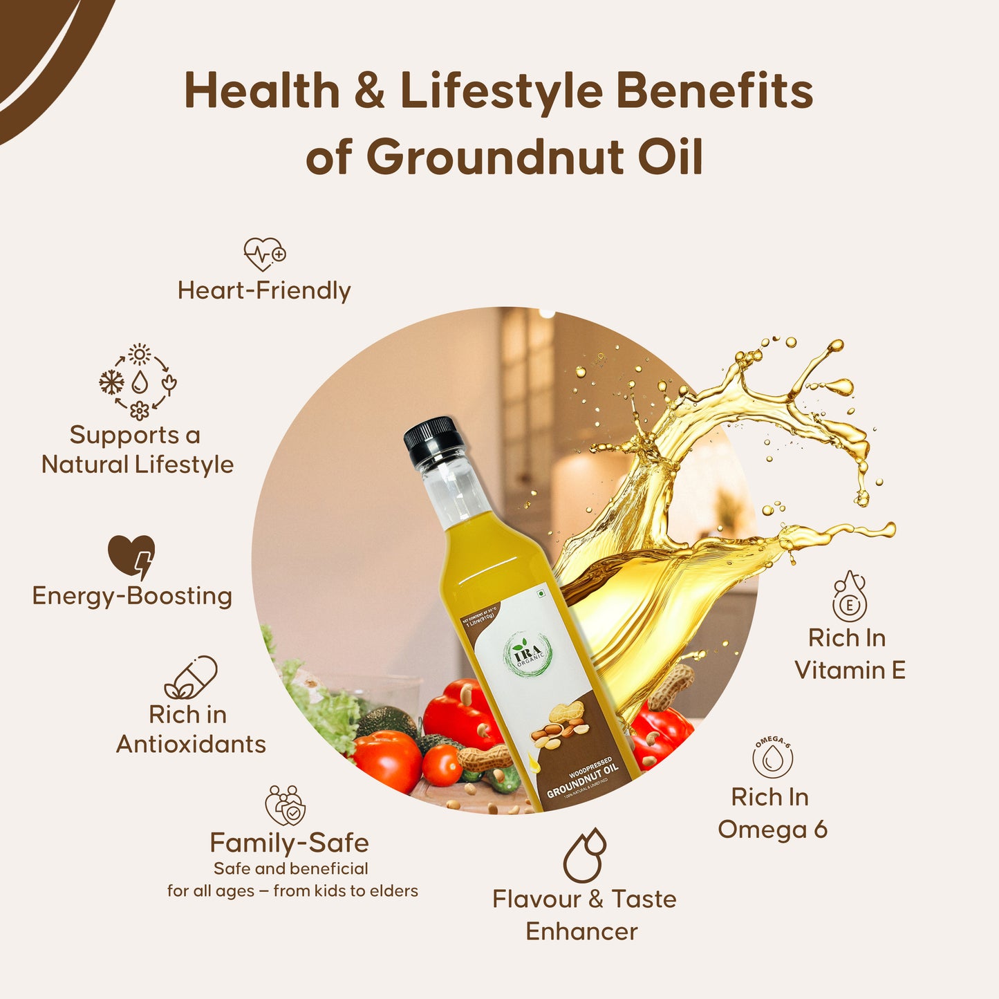 Wood Pressed Groundnut Oil
