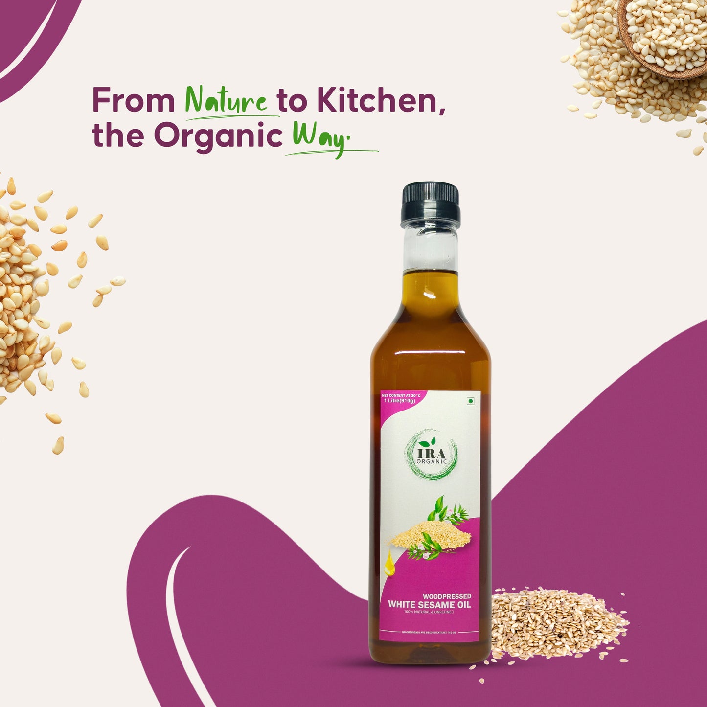 Wood Pressed White Til (Sesame) Oil
