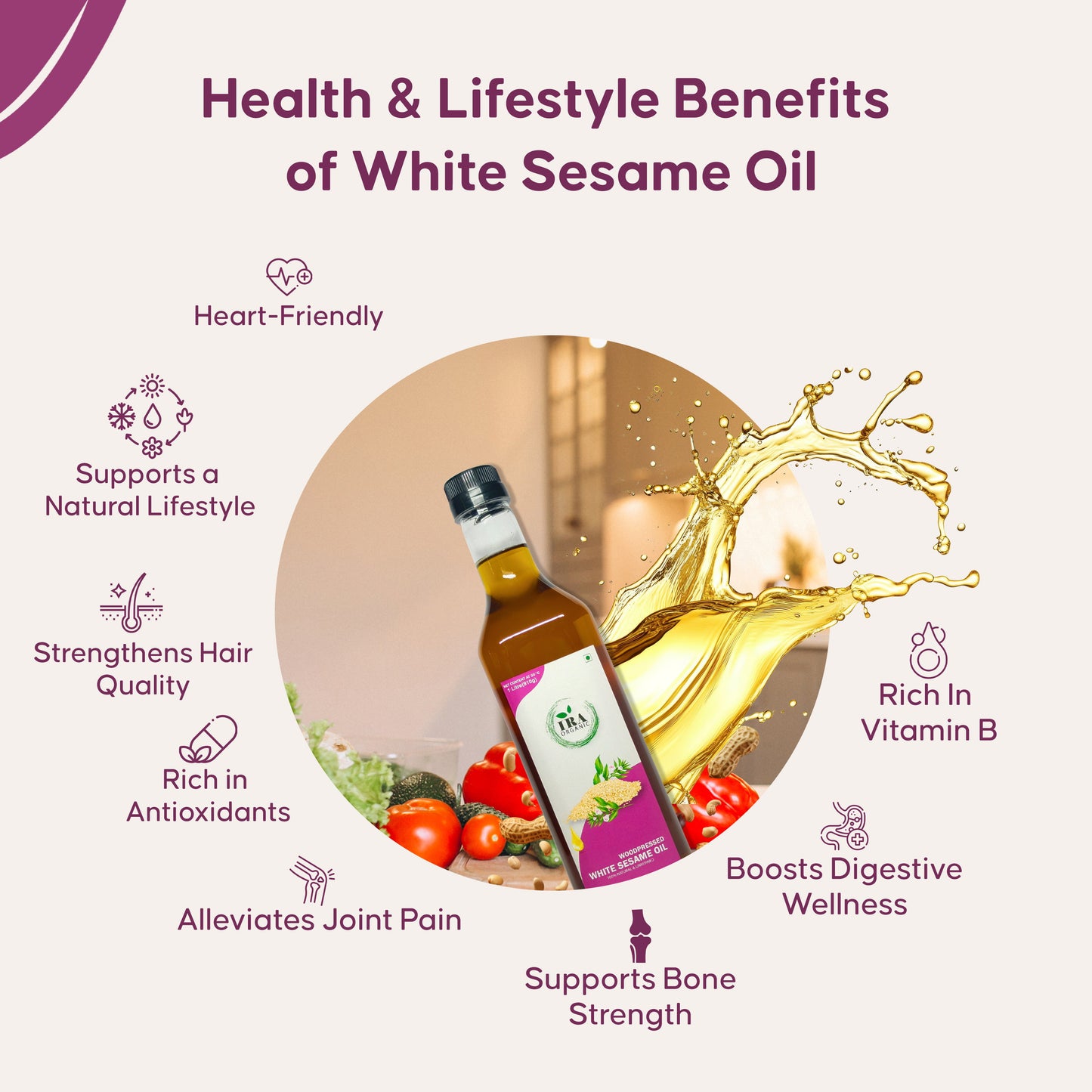 Wood Pressed White Til (Sesame) Oil