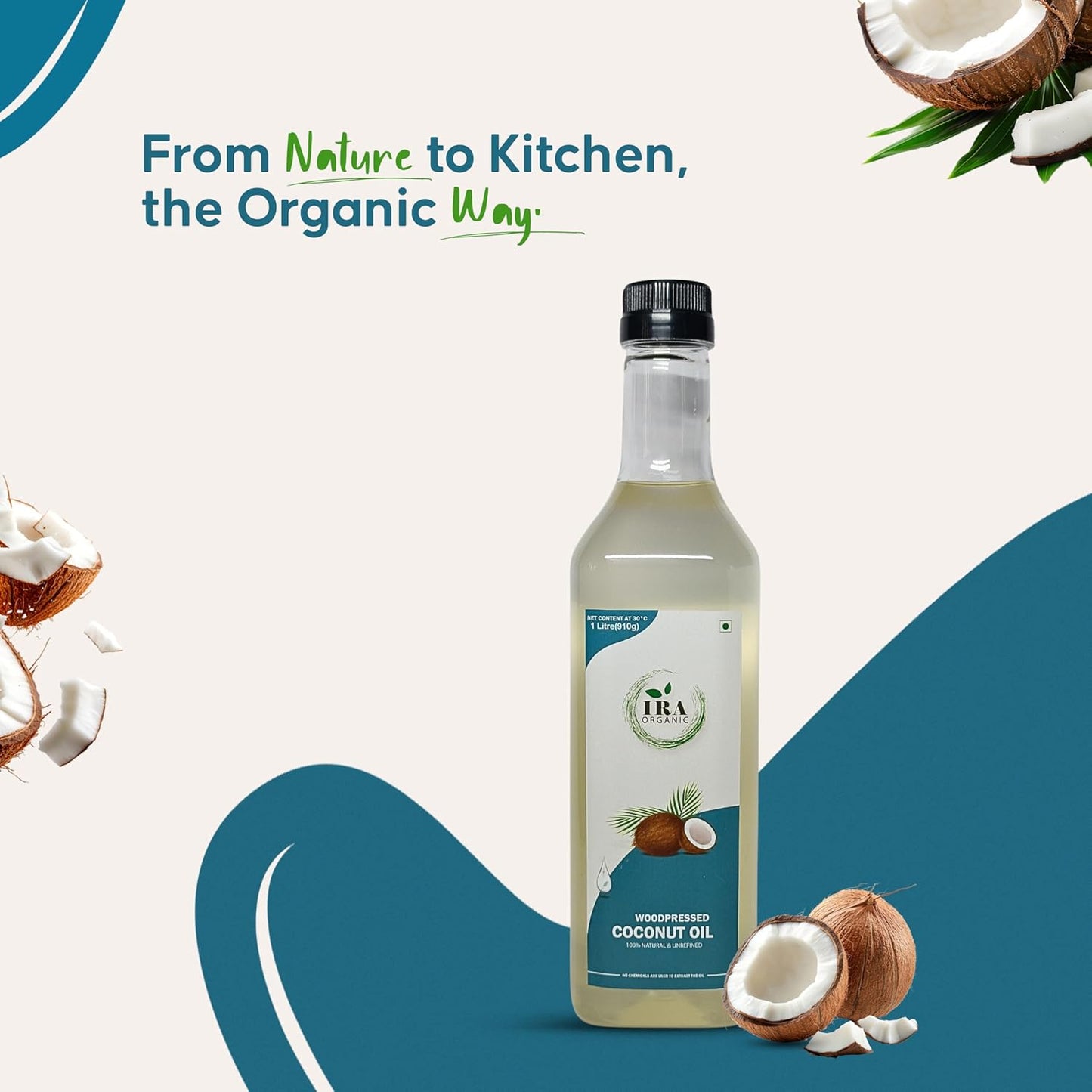 IRA ORGANIC Wood Pressed Coconut Oil