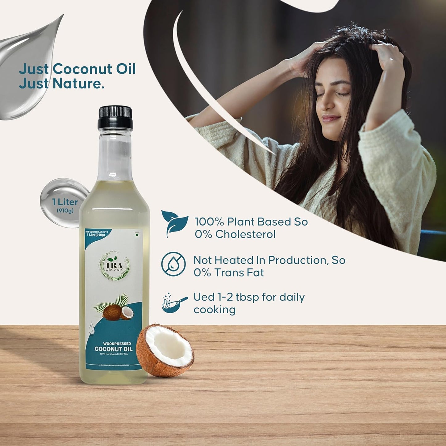 IRA ORGANIC Wood Pressed Coconut Oil