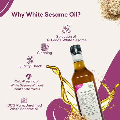 Wood Pressed White Til (Sesame) Oil